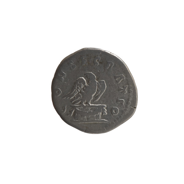 Denarius, after 161. Obverse: Head of Antoninus Pius without a covering to the right, inscription