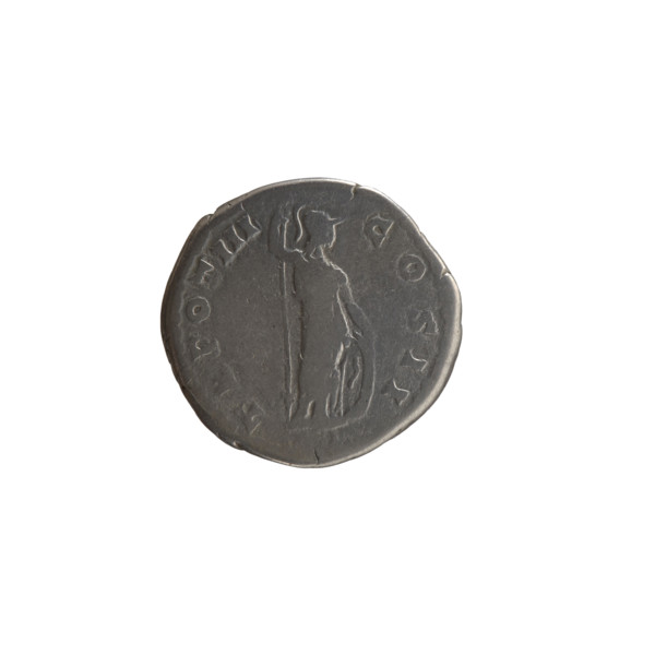 Denarius, Marcus Aurelius (121–180; Roman emperor 161–180), ca. 148–149. Obverse: Head of young