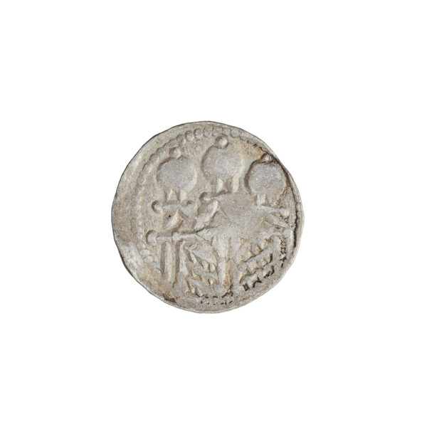 Denarius (royal type) of Boleslaw II the Bold (king of Poland; 1058–1079). Obverse: crowned bust of