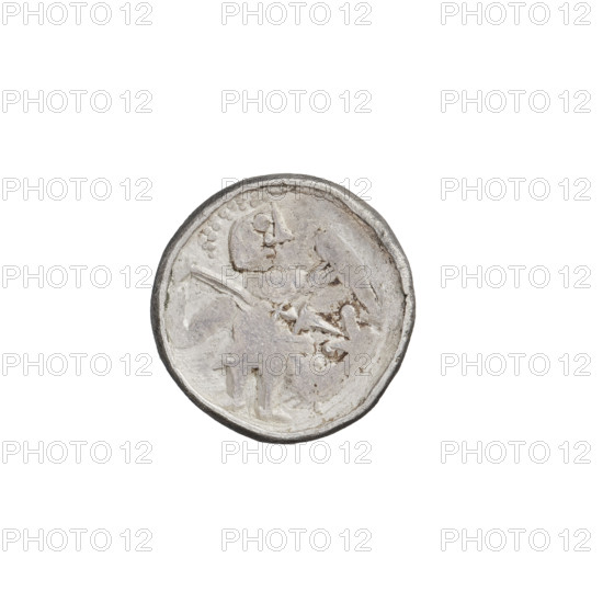 Denarius of Boleslaw II the Bold (King of Poland; reign 1058–1079). Obverse: seated figure with a