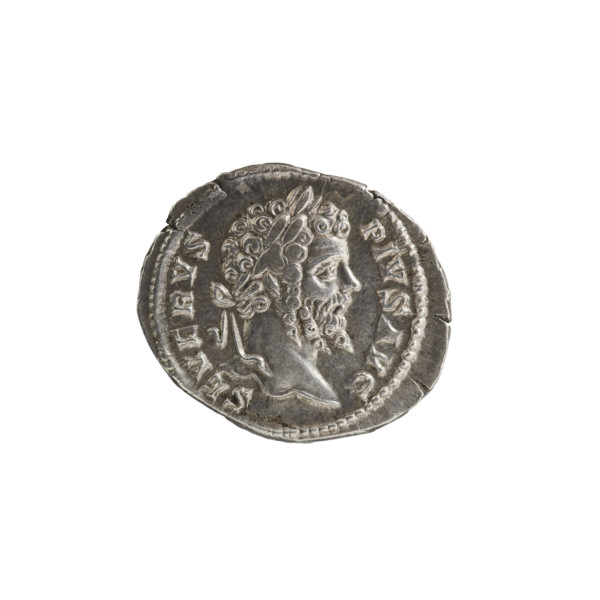Denarius, standing emperor Septimius Severus (Roman emperor; 146–211). Obverse: SEVERVS PIVS AVG,