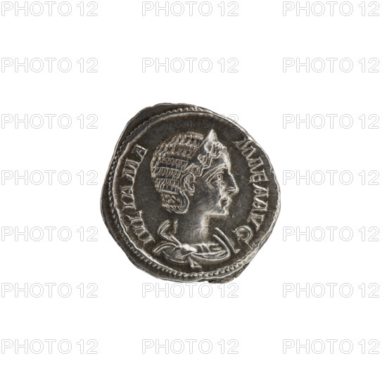 Denarius, Alexander Severus (208–235; Roman emperor 222–235). Obverse: IVLIA MA MAEA AVG — Bust of