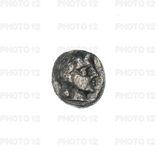 trihemiobol, Pantikapaion, head of Apollo, lighthouses, Black Sea, Apollo (mythology), obv: head of