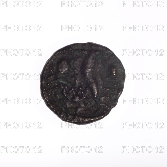 Bronze coin from Pantikapaion, 4th quarter of the 2nd century BC (Cimmerian Bosporus). Obverse: