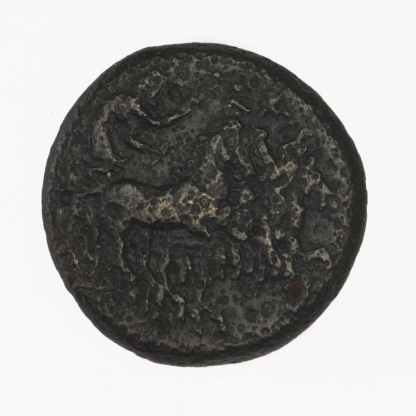 Bronze coin, Chersonesos (Chersonesos Taurica), 350–330 BC. Obverse: Artemis on a quadriga to the