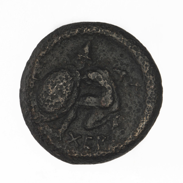 Bronze coin, Chersonesos (Chersonesos Taurica), 350–330 BC. Obverse: Artemis on a quadriga to the