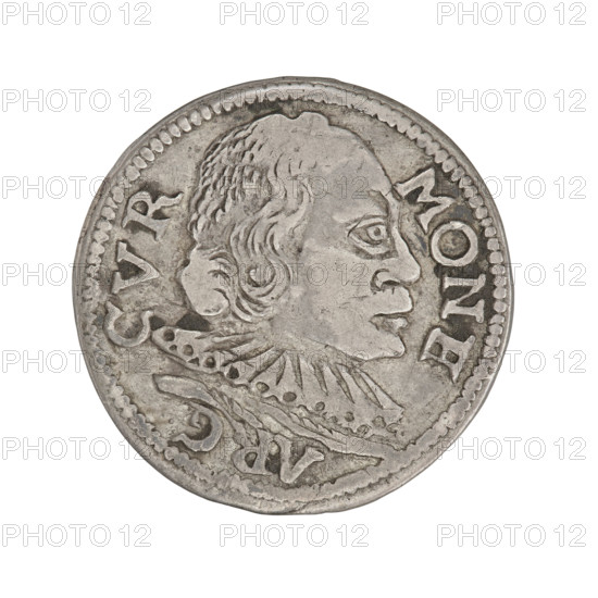 Trojak (with a bust of Wilhelm Kettler). Obverse: in the border a male bust turned to the right
