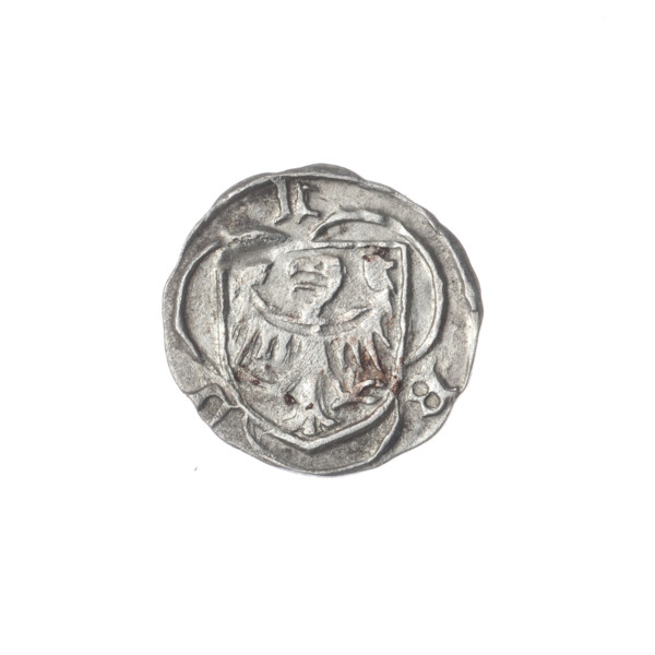 Heller, Louis II (Duke of Brzeg; ca. 1380–1436) and Jadwiga of Silesia (St.; 1174–1243); obverse: