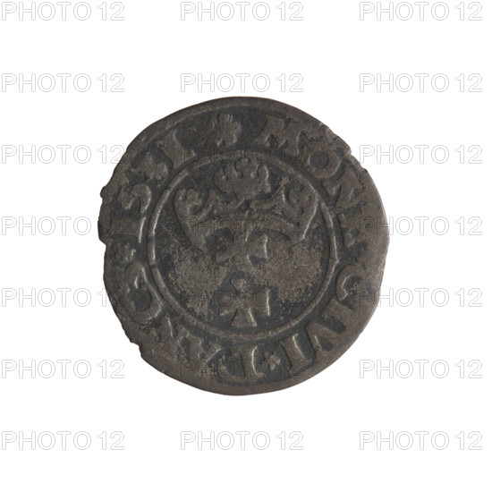 Gdansk szelag, Sigismund I the Old (King of Poland; 1506–1548); Polish coin; motifs: Eagle (coat of