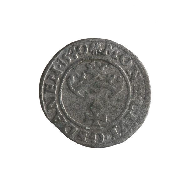 Gdansk szelag, Sigismund I the Old (King of Poland; 1506–1548); obverse: Eagle of Royal Prussia, in