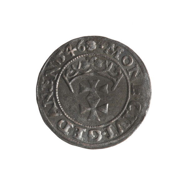 Gdansk szelag, Sigismund I the Old (King of Poland; 1506–1548). Obverse: Eagle of Royal Prussia; in