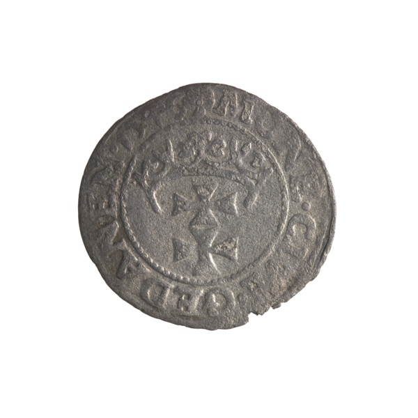Gdansk szelag, Sigismund I the Old (King of Poland; reign 1506–1548). Obverse: Eagle of Royal