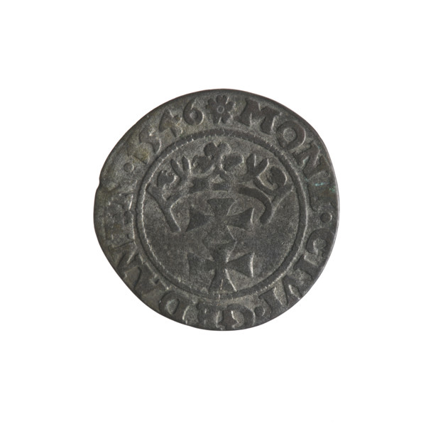 Gdansk szelag, Sigismund I the Old (King of Poland; 1506–1548); obverse: Eagle of Royal Prussia, in
