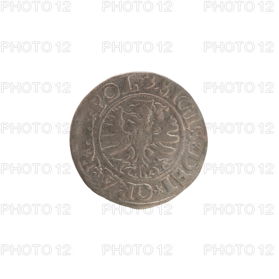 Gdansk szelag, Sigismund I the Old (King of Poland; 1506–1548). Polish coin (1531). Obverse: Eagle
