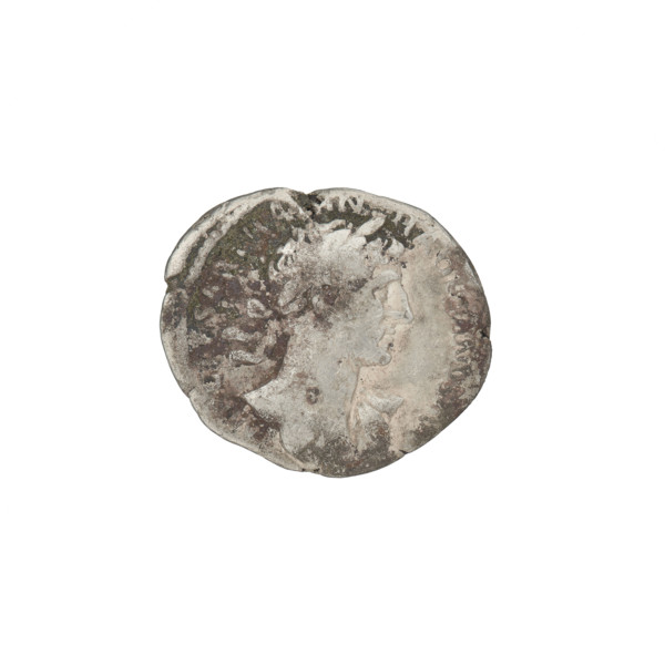 Denarius, Hadrian (76–138; Roman emperor 117–138). Obverse: bust of Hadrian right, laurel wreath in
