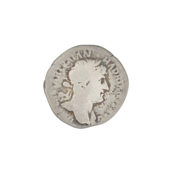Denarius, Hadrian (76–138; Roman emperor 117–138). Obverse: head of Hadrian right, laurel wreath in