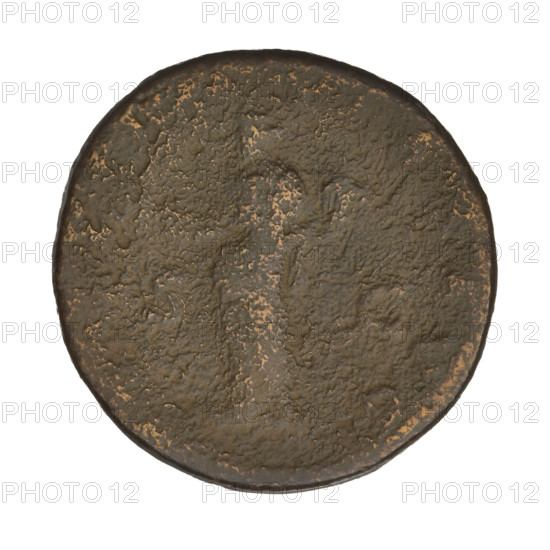 Sestertius of Hadrian (76–138; Roman emperor 117–138). Coin (personification). Obverse: Head of