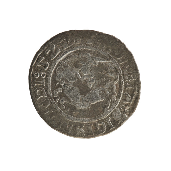 Lithuanian half-grosz, Sigismund I the Old (King of Poland; 1506–1548). Silver coin (half-grosz),