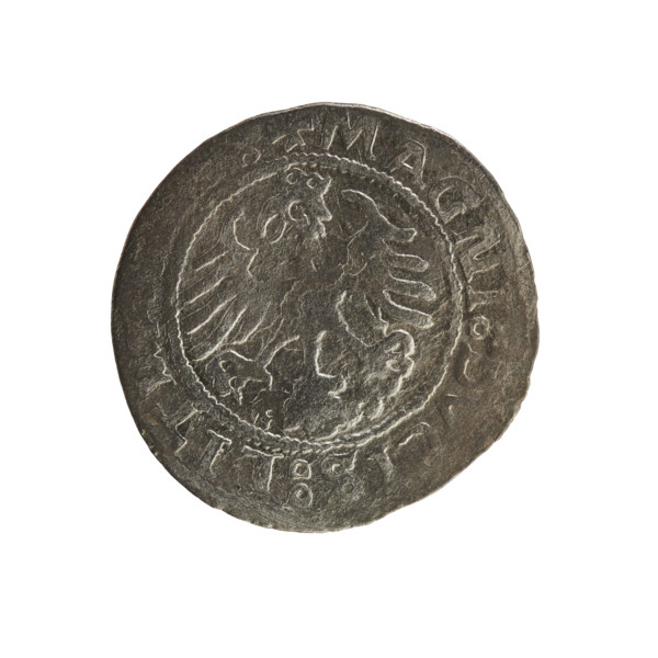 Lithuanian half-grosz, Sigismund I the Old (King of Poland; 1506–1548). Silver coin (half-grosz),