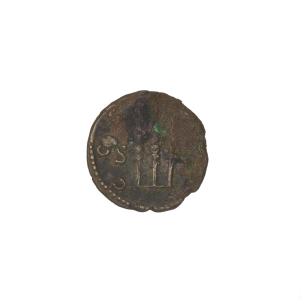 Quarter (coin) of Hadrian (76–138; Roman emperor 117–138). Obverse: bust of Hadrian right wearing a