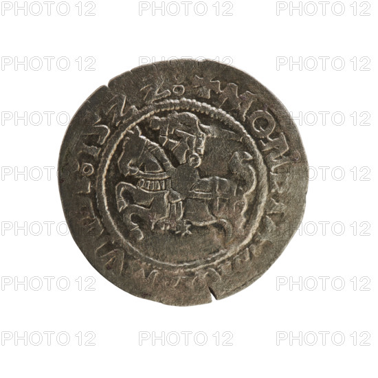 Lithuanian half-grosz, Sigismund I the Old (king of Poland; 1506–1548). Polish coin (Jagiellon
