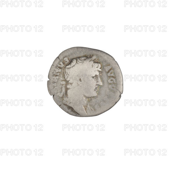 Denarius, Hadrian (76–138; Roman emperor 117–138). Obverse: head of Hadrian with laurel wreath