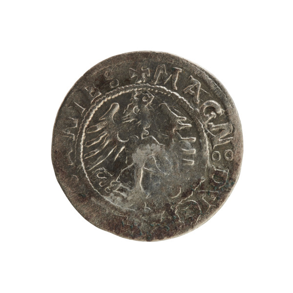 Lithuanian half-grosz, Sigismund I the Old (king of Poland; 1506–1548). Silver coin (half-grosz),