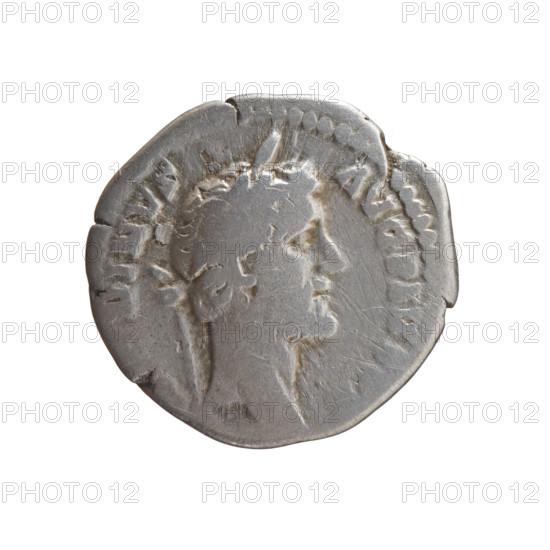 Denarius, Antoninus Pius (86–161; Roman Emperor 138–161), c. 145–161. Obverse: Head of Antoninus