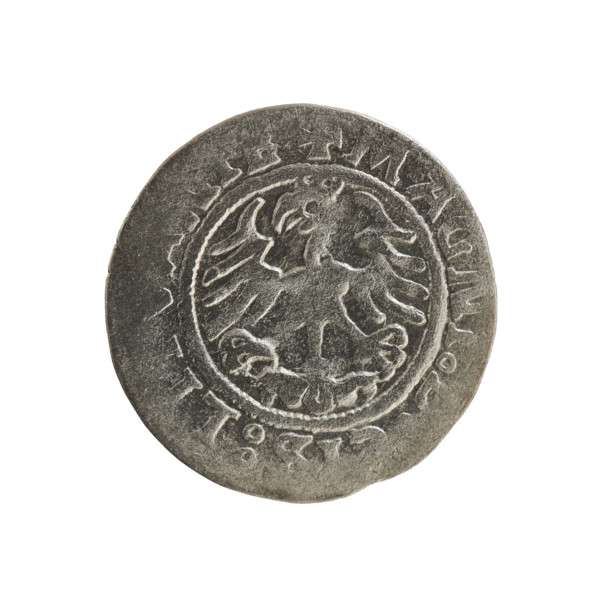 Lithuanian half-grosz, Sigismund I the Old (king of Poland; reign 1506–1548). Silver coin