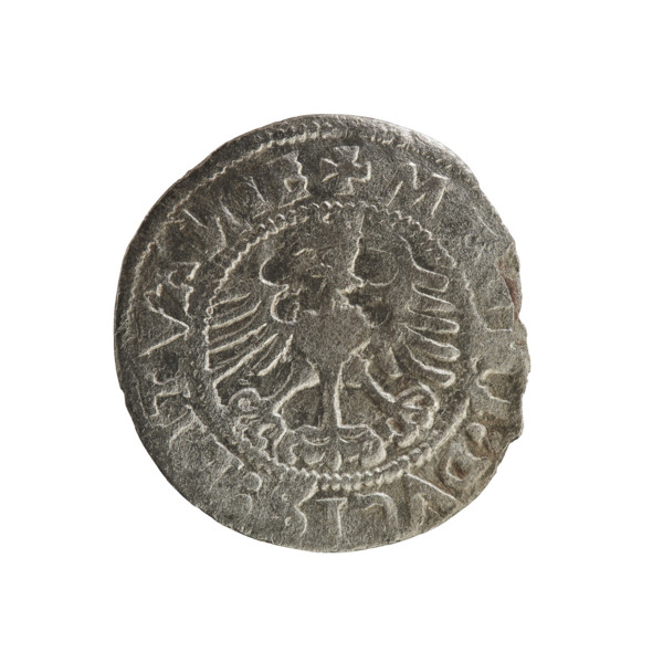 Lithuanian half-grosz, Sigismund I the Old (king of Poland; 1506–1548). R8 (rarity). Polish coin