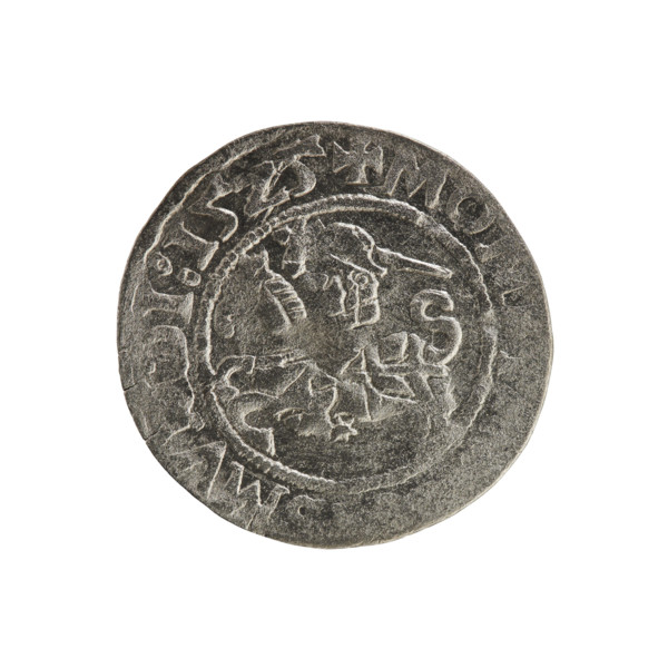 Lithuanian half-grosz, Sigismund I the Old (king of Poland; 1506–1548). Silver coin (half-grosz),