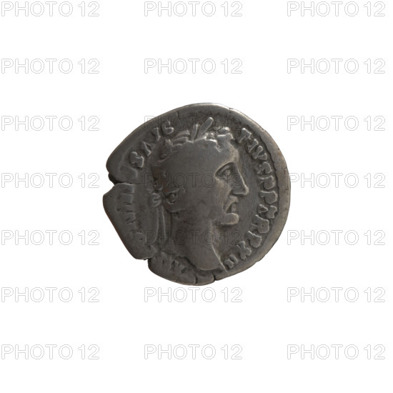 Denarius, Antoninus Pius (86–161; Roman emperor 138–161), issuer; obverse: head of Antoninus Pius
