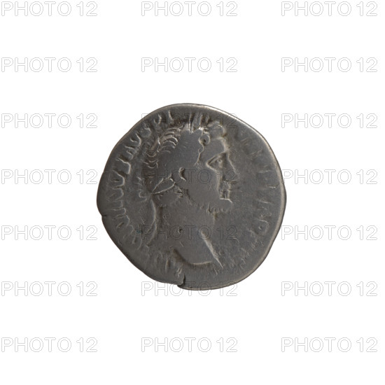 Denarius of Antoninus Pius (86–161; Roman emperor 138–161), c. 152–153. Obverse: Head of Antoninus