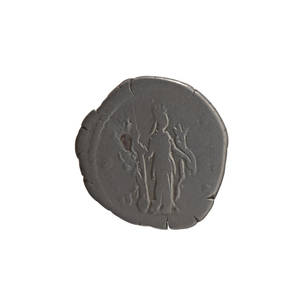Denarius of Antoninus Pius (86–161; Roman emperor 138–161). Obverse: Head of Antoninus Pius in a