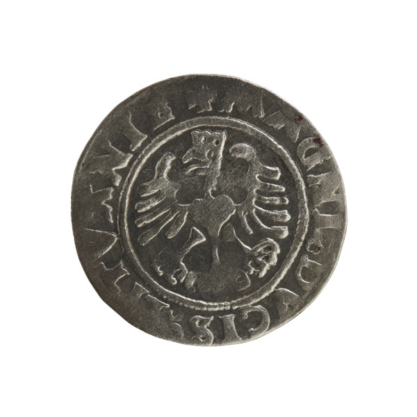Lithuanian half-grosz, Sigismund I the Old (king of Poland; 1506–1548); Polish coin (Jagiellon