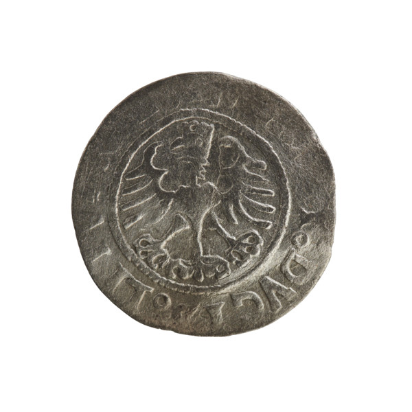 Lithuanian half-grosz, Sigismund I the Old (king of Poland; 1506–1548). R8 (rarity). Polish coin
