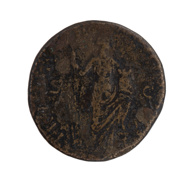 Sestertius, Antoninus Pius (86–161; Roman emperor 138–161), issuer. Obverse: Head of Antoninus Pius