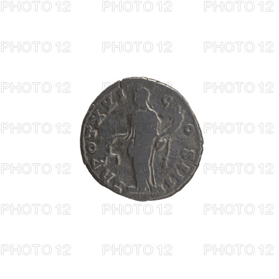 Denarius of Antoninus Pius (86–161; Roman emperor 138–161). Obverse: Head of Antoninus Pius in a