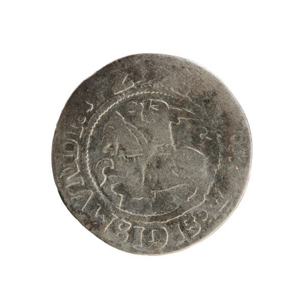 Lithuanian half-grosz, Sigismund I the Old (King of Poland; 1506–1548). Silver coin (half-grosz),