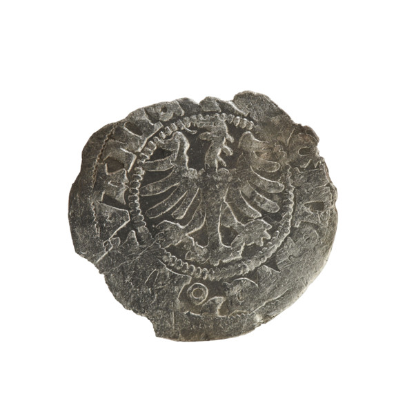 Lithuanian half-grosz of Sigismund I the Old (King of Poland, 1506–1548). Silver coin (half-grosz),