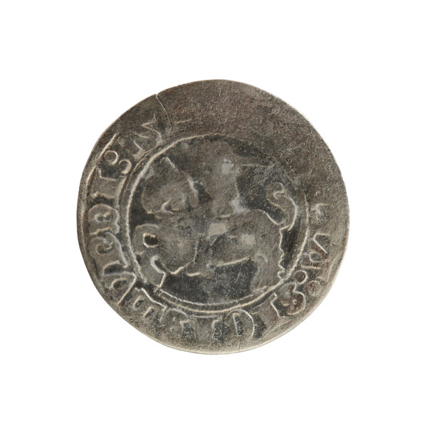 Lithuanian half-grosz, Sigismund I the Old (King of Poland; 1506–1548). Polish coin, Jagiellon