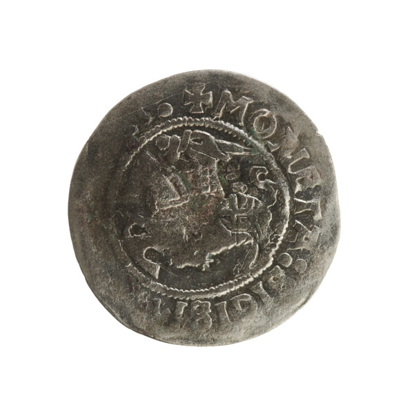 Lithuanian half-grosz, Sigismund I the Old (King of Poland; 1506–1548). Polish coin of the