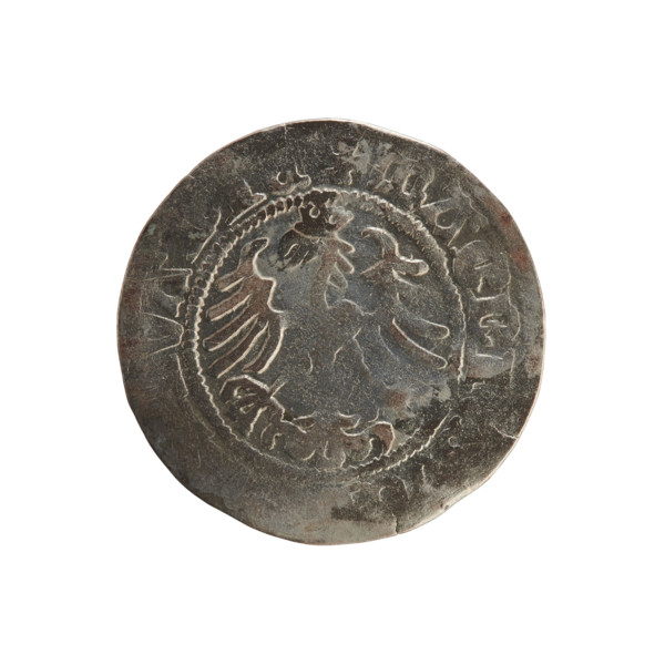 Lithuanian half-grosz of Sigismund I the Old (King of Poland, 1506–1548). Obverse: Pogon