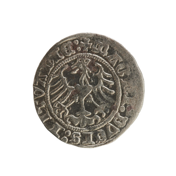 Lithuanian half-grosz, Sigismund I the Old (king of Poland; 1506–1548), 1513. Silver coin