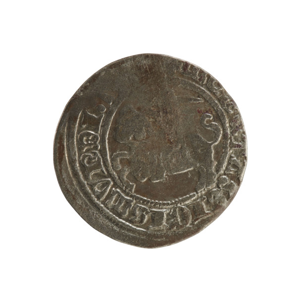 Lithuanian half-grosz, Sigismund I the Old (King of Poland; 1506–1548). Silver coin (half-grosz),