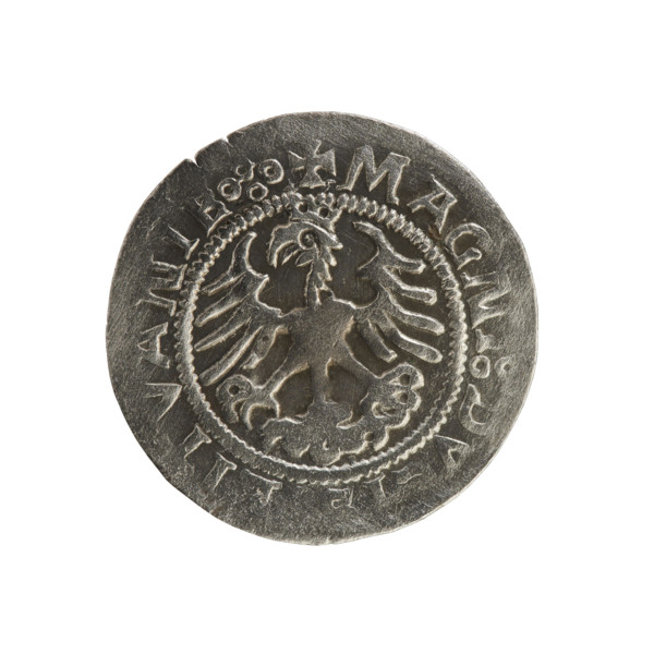 Lithuanian half-grosz, Sigismund I the Old (king of Poland; 1506–1548). R8 (rarity). Polish coin of