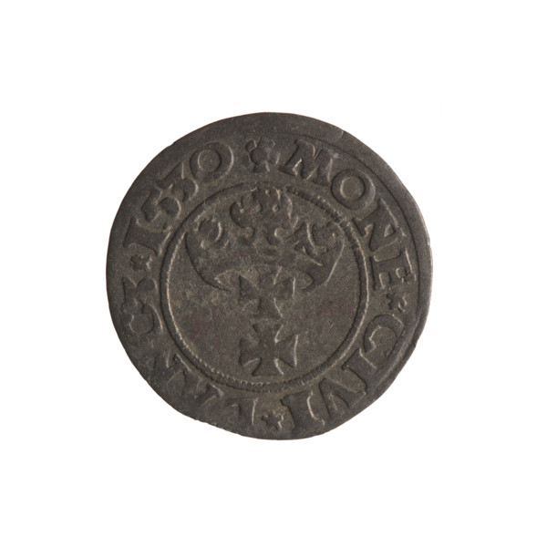 Gdansk szelag, Sigismund I the Old (King of Poland; 1506–1548). Obverse: Eagle of Royal Prussia;