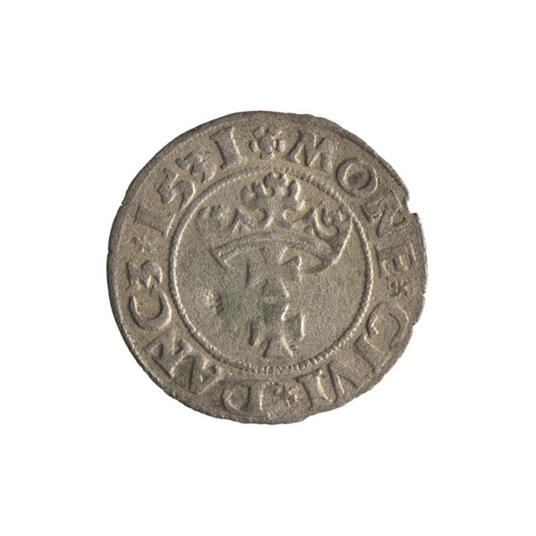 Gdansk szelag, Sigismund I the Old (King of Poland; 1506–1548). Polish coin (1531), Gdansk.