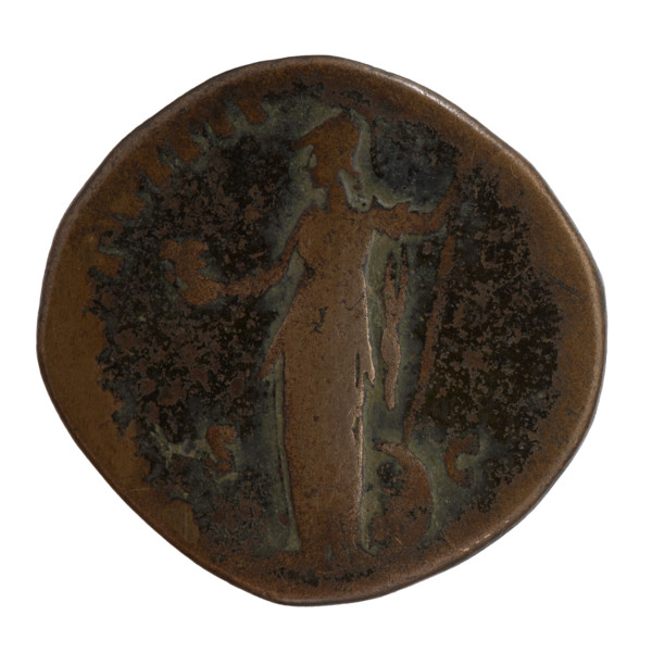 Sestertius; obverse: bust of young Marcus Aurelius without a covering, in paludamentum, right,
