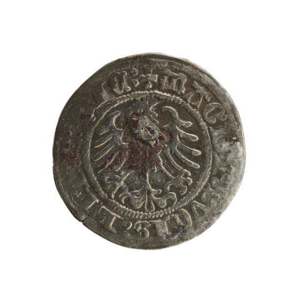 Lithuanian half-grosz, Sigismund I the Old (King of Poland; 1506–1548). Silver coin (half-grosz),